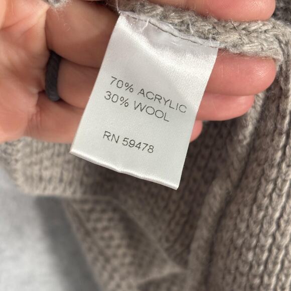 Cocogio Cardigan Sweater Small Gray Wool Blazer Italy Artsy Quiet Luxury Neutral - Picture 10 of 12